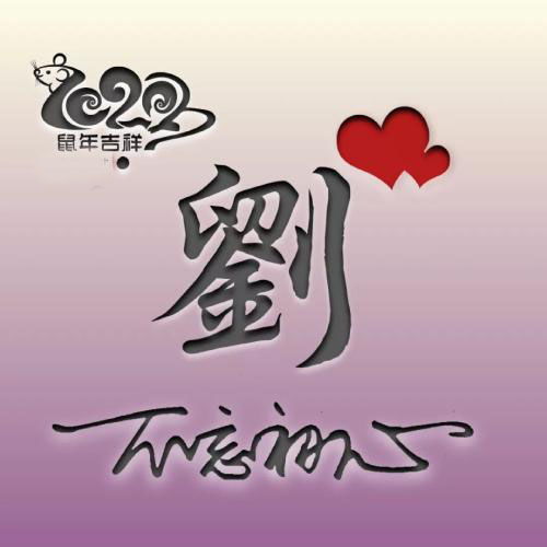 数年吉祥姓氏头像,最新款创意鼠年不忘初心姓氏微信头像
