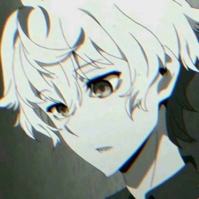 抖音动漫男黑白丧头像
