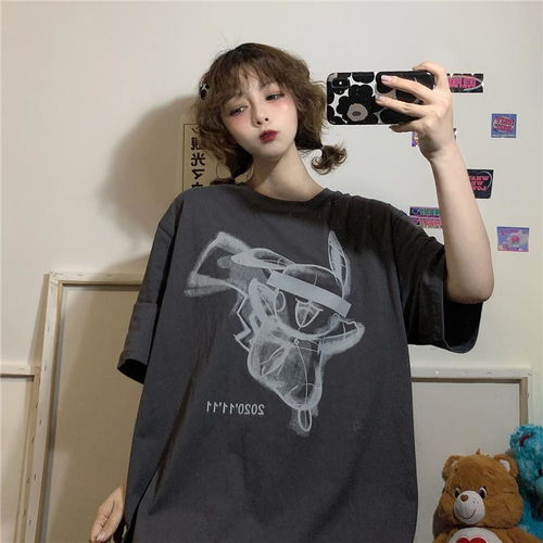 2020春夏季棉新款韩版学生上衣服ins半袖宽松闺蜜bf风短袖t恤女潮