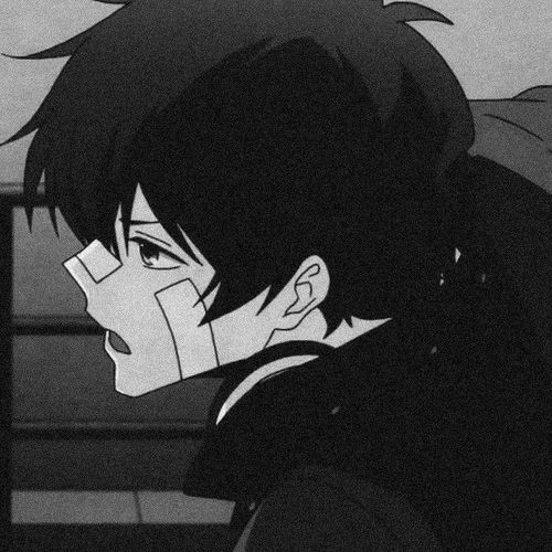 男生高冷动漫头像伤感