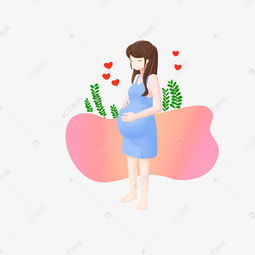 母亲节怀宝宝的母亲手绘素材图片免费下载千库网