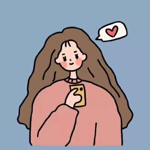 ins风简笔画头像动漫情侣