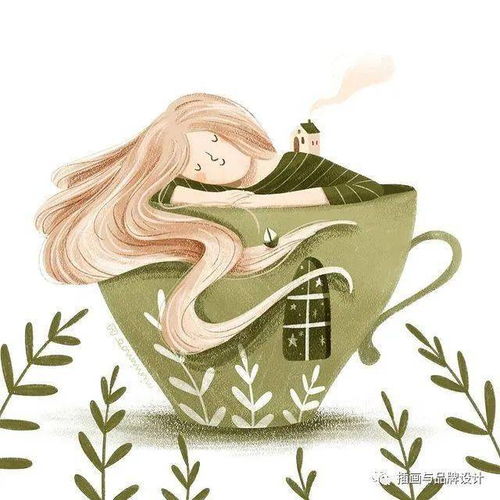 插画丨超可爱的插画,造型设计简单大方,充满了少女的童趣感