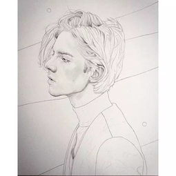 精致素描诠释美男,16岁少年笔下的俊美