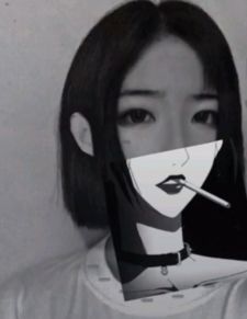 picsart怎么制作出抖音动漫半遮脸图片制作方法