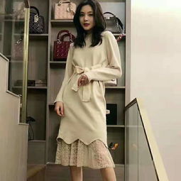 抖音同款中长款蕾丝针织裙套装秋冬新品名媛风长袖小仙女连衣裙女a9