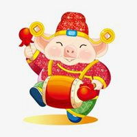 2019发财猪头像微信头像图片大全