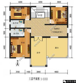12x10.8米农村3层别墅,一见倾心格局好