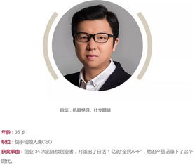mit科技评论发布中国35岁以下英雄榜快手ceo宿华入选