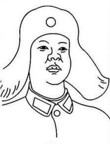ins简笔画头像天之骄女