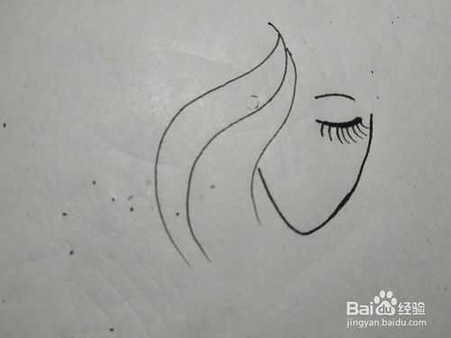 ins女人的简笔画教程