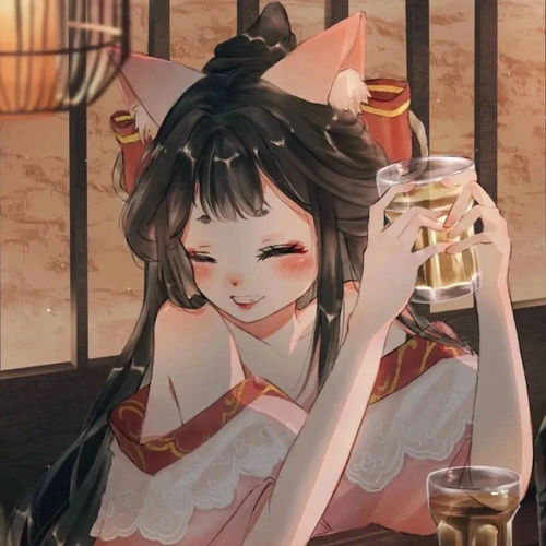 红色古风女生动漫头像