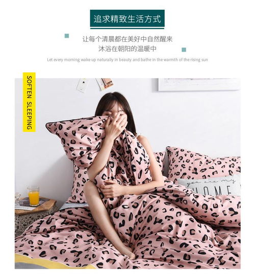 梵罗莱北欧四件套纯棉床单被套1.8米三件套清新可爱少女心床上用品ins风