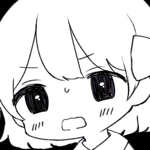 动漫女头黑白风