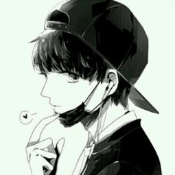 qq头像男漫画黑白