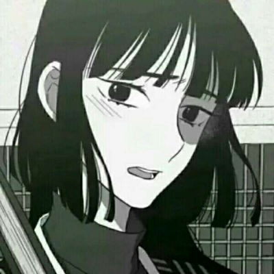 快手头像女生黑白卡通二次元