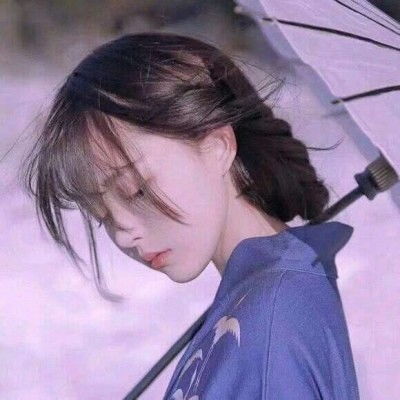 ins风紫色温柔女生头像