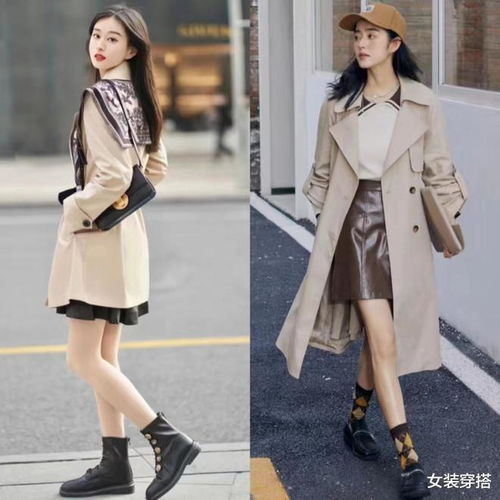 韩国女生太会穿,首尔街拍上演风衣大秀,妆容精致穿出高级感