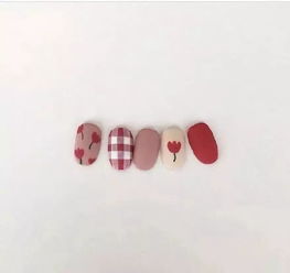 超温柔的ins风磨砂美甲参考