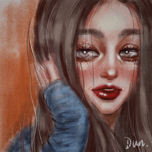 手绘女生头像
