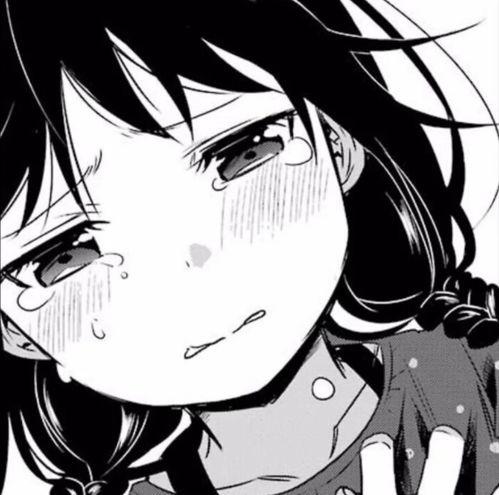 可爱黑白漫画女头