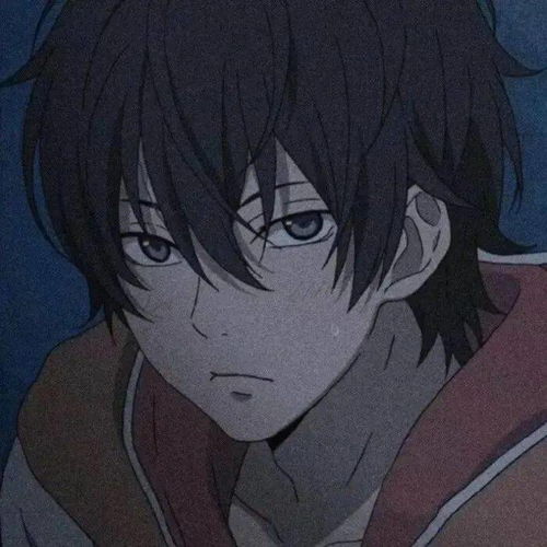 动漫男生头像太阳下山了夜里也有灯打开,你看,这世界不坏