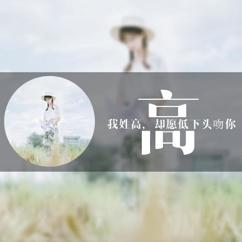 终极好看的微信头像用你的姓氏做微信头像