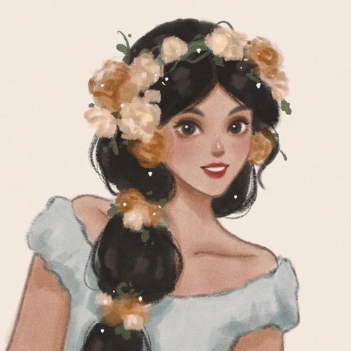 迪士尼公主与鲜花谁能更娇艳艾莎配上小雏菊,真是清冷美人