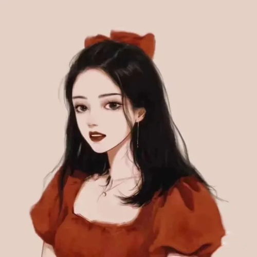 女生快手头像可爱气质手绘女
