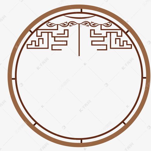 中国风圆形古典窗户边框装饰图案素材图片免费下载千库网