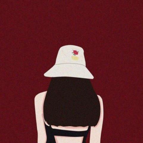 红底情侣头像一男一女动漫快手专用清晰头像尺寸480x480图