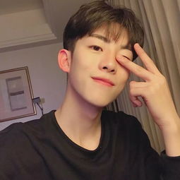 戴耳环的中分美男子