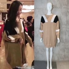 倪妮同款灰色连衣裙