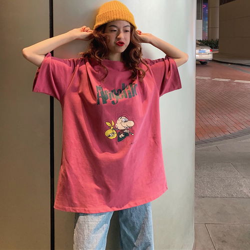 古着港味少女感ins短袖t恤女宽松2020韩版bf慵懒风半袖蹦迪上衣服
