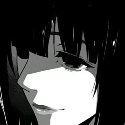 二次元动漫女头像黑白