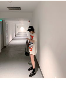 春夏ins网红抖音潮牌卡通小猪印花宽松短袖t恤上衣薄女p50中纺服饰v10四季星座网