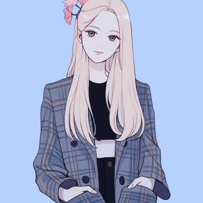 一组唯美卡通少女人物插画作者i微信头像我要个性网
