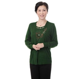 娜贝娜中老年装妈妈装女假两件针织上衣d049