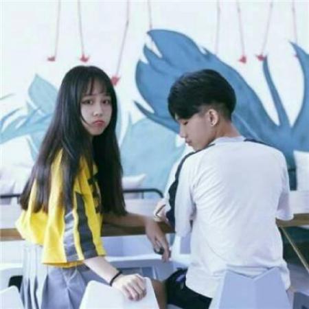 韩范好看情侣头像,不管怎样笑着往前走