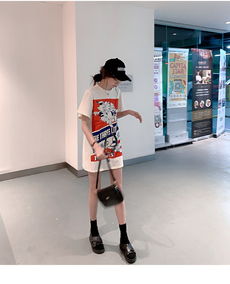春夏ins网红抖音潮牌卡通小猪印花宽松短袖t恤上衣薄女p50中纺服饰v10四季星座网