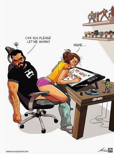 肌肉硬汉画下与娇妻的婚后日常,简直是个宠妻狂魔