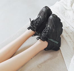 小童马2019秋冬新款流行老爹鞋女ins风真皮女鞋厚底系带休闲运动鞋女c
