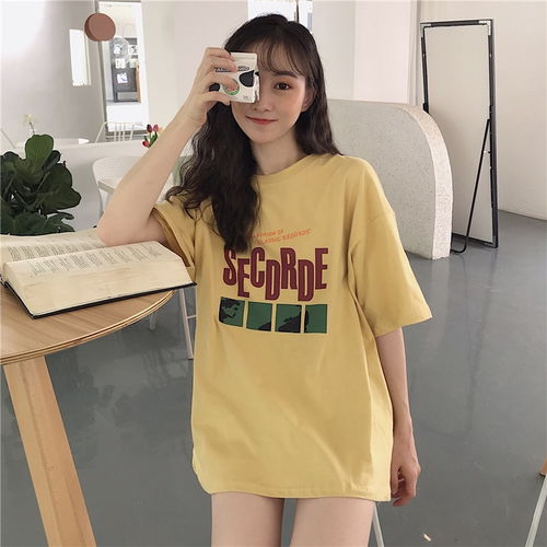 2020新款春夏纯棉ins网红怪味泫雅风mschf少女t恤amm福卡商城
