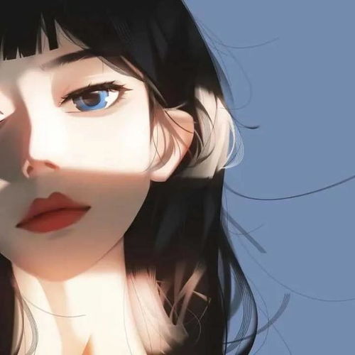 高级ins风森系漫画头像女头