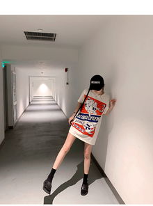 春夏ins网红抖音潮牌卡通小猪印花宽松短袖t恤上衣薄女p50中纺服饰v10四季星座网