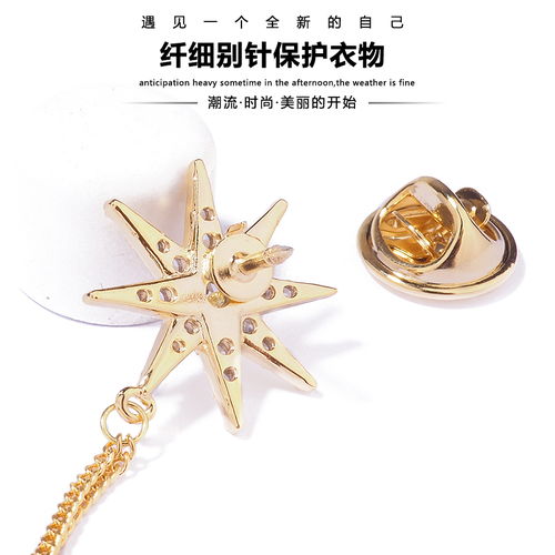 ychen韩国星星胸针高档气质奢华ins潮个性西装别针流苏毛衣扣针ych福卡商城