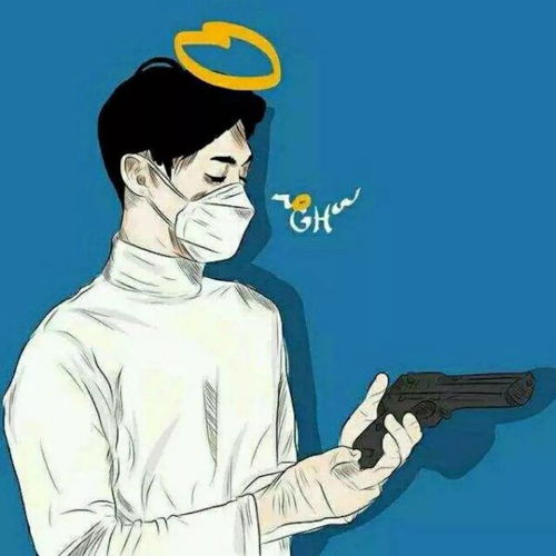 抖音超火的口罩情侣头像,单身人士非常羡慕