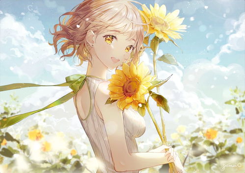 动漫美图丨面朝阳光的花美,你绽放的笑容更美,向日葵特辑