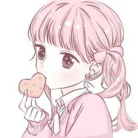 粉色元气少女头像卡通卡通元气满满可爱少女头像