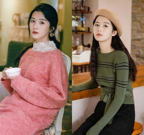 小个子女生用针织衫搭配百褶裙,少女感十足,基础款穿出高级感